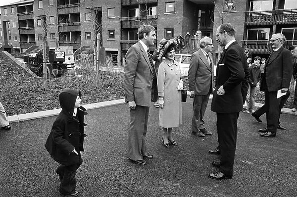 Prince Philip, Duke of Edinburgh being greeted by Mr Norman Owen