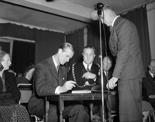 Prince Philip, Duke of Edinburgh at Hillfields, Bristol, pictured at a signing