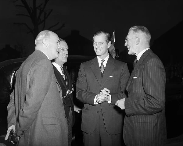 Prince Philip, Duke of Edinburgh at Hillfields, Bristol. 6th November 1953