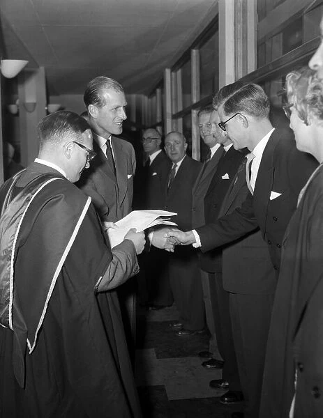 Prince Philip, Duke of Edinburgh at Lockleaze School, Bristol. 29th October 1959