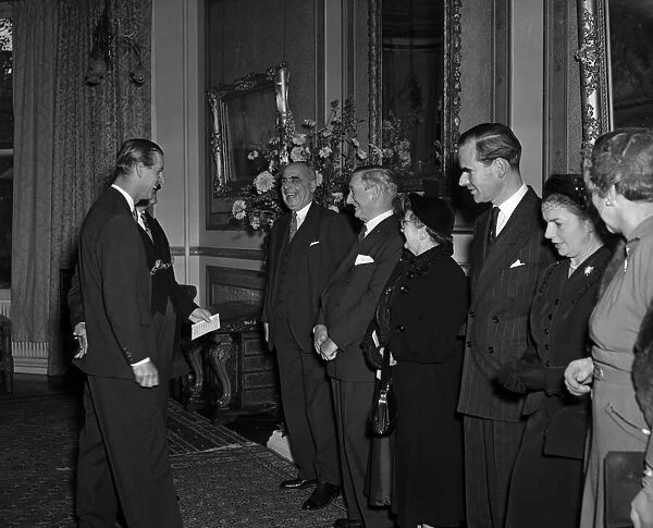 Prince Philip, Duke of Edinburgh at Mansion House, Bristol. 6th November 1953