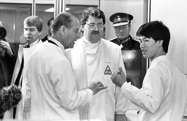 Prince Philip, Duke of Edinburgh, meets Dr Minh Sum Lee at Domnick Hunter Filters