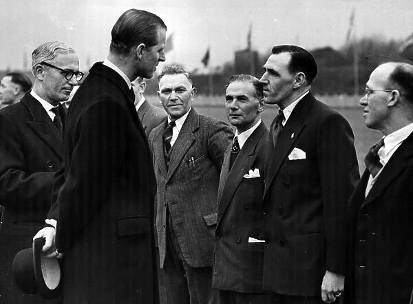 Prince Philip, Duke of Edinburgh meets Merseyside Dockers who are on the Council