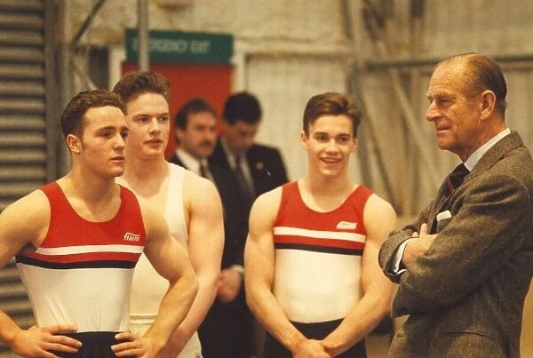 Prince Philip, Duke of Edinburgh, opens the gymnastic centre at Benfield School