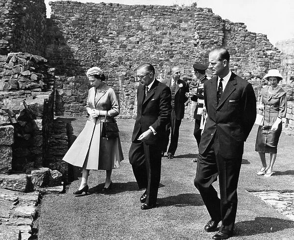 Prince Philip, Duke of Edinburgh, and The Queen during a visit to Holy Island