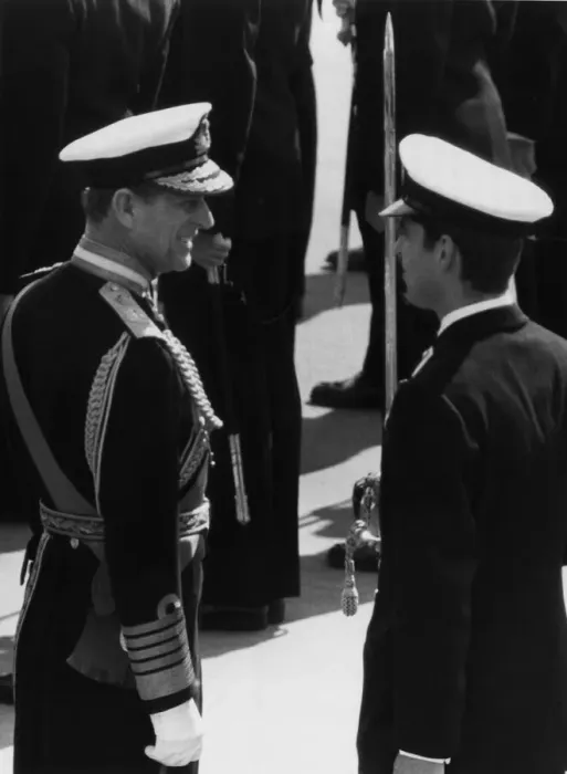 Framed Print : Prince Philip, Duke of Edinburgh talks to his son Prince Andrew during the Queen Framed Print : Prince Philip, Duke of Edinburgh talks to his son Prince Andrew during the Queen