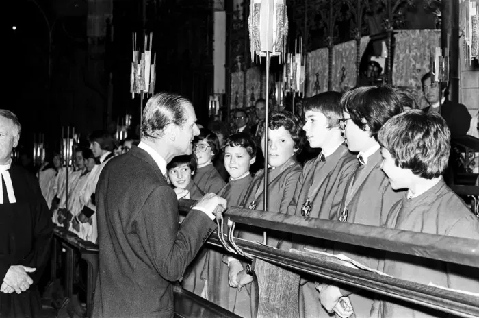 Framed Print : Prince Philip, Duke of Edinburgh during his tour of Worcester Cathedral. 4th May 1978 Framed Print : Prince Philip, Duke of Edinburgh during his tour of Worcester Cathedral. 4th May 1978