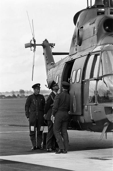 Prince Philip, Duke of Edinburgh, on a visit to RAF Tern Hill, Shropshire