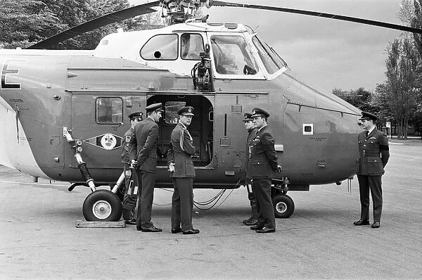 Prince Philip, Duke of Edinburgh, on a visit to RAF Tern Hill, Shropshire. 30th May 1972