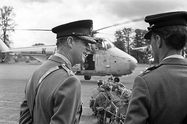 Prince Philip, Duke of Edinburgh, visiting the Infantry Junior Leaders Battalion at Park