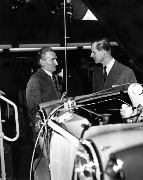Framed Print : Prince Philip, The Duke of Edinburgh, visiting the Rover company in Solihull Framed Print : Prince Philip, The Duke of Edinburgh, visiting the Rover company in Solihull