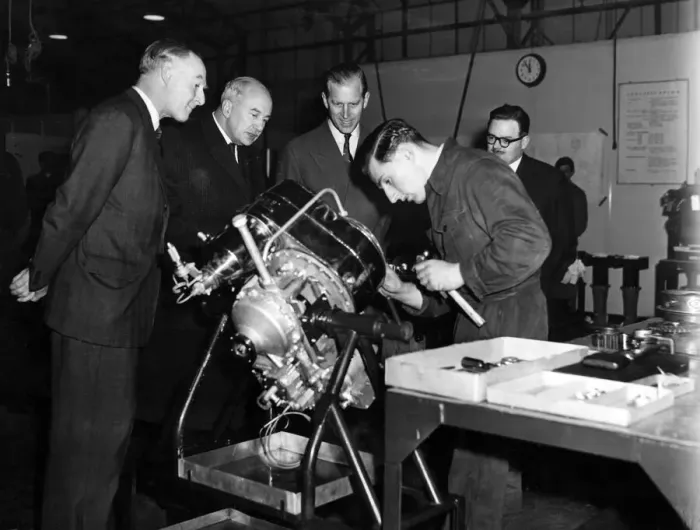 Framed Print : Prince Philip, The Duke of Edinburgh, visiting the Rover company in Solihull