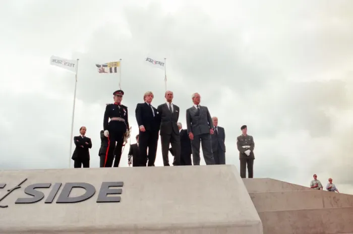 Framed Print : Prince Philip, Duke of Edinburgh, visiting Tees Barrage for its official opening Framed Print : Prince Philip, Duke of Edinburgh, visiting Tees Barrage for its official opening