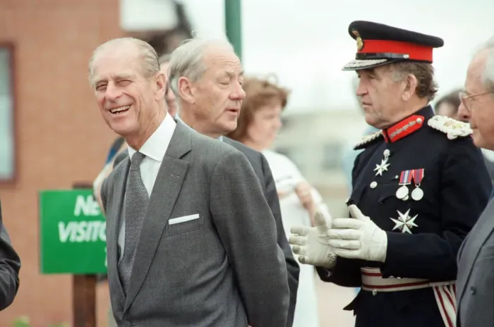 Framed Print : Prince Philip, Duke of Edinburgh, visiting Tees Barrage for its official opening Framed Print : Prince Philip, Duke of Edinburgh, visiting Tees Barrage for its official opening