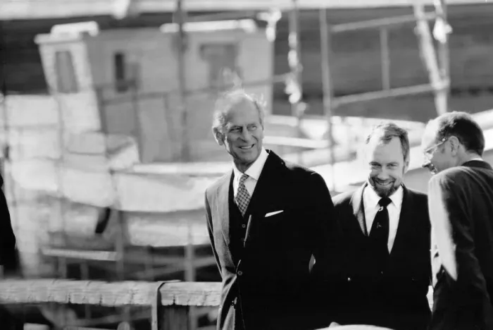 Framed Print : Prince Philip, Duke of Edinburgh, visits Blyth Yacht Club in Northumberland 12th