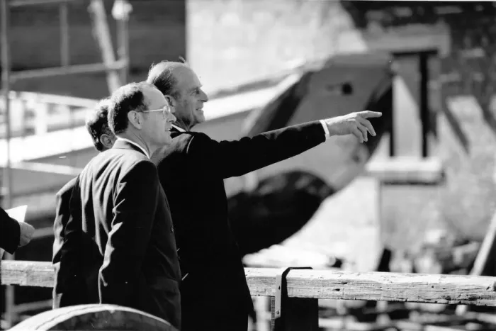 Framed Print : Prince Philip, Duke of Edinburgh, visits Blyth Yacht Club in Northumberland 12th