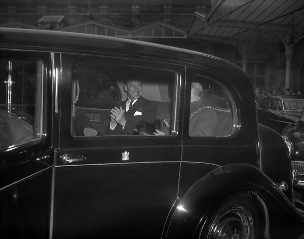 Prince Philip, Duke of Edinburgh visits Bristol. Pictured in a car at Bristol Temple