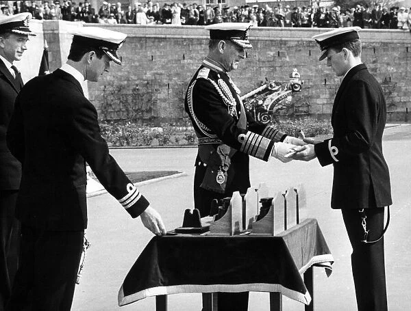 Prince Philip, Duke of Edinburgh visits Britannia Royal Naval College, Dartmouth