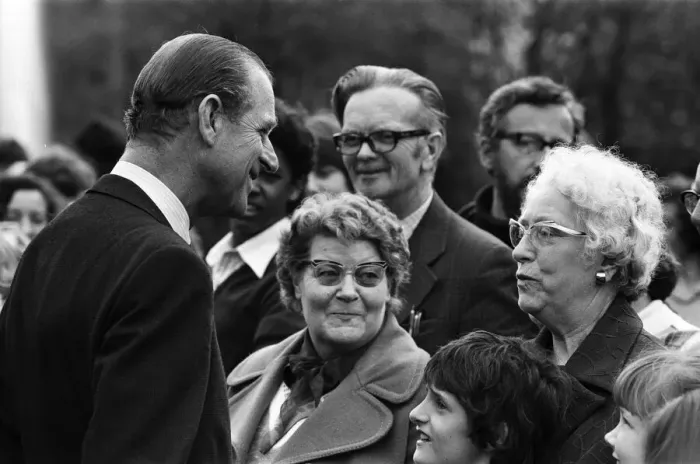 Framed Print : Prince Philip, Duke of Edinburgh visits the Church Hill Estate, Redditch. 4th May 1978 Framed Print : Prince Philip, Duke of Edinburgh visits the Church Hill Estate, Redditch. 4th May 1978