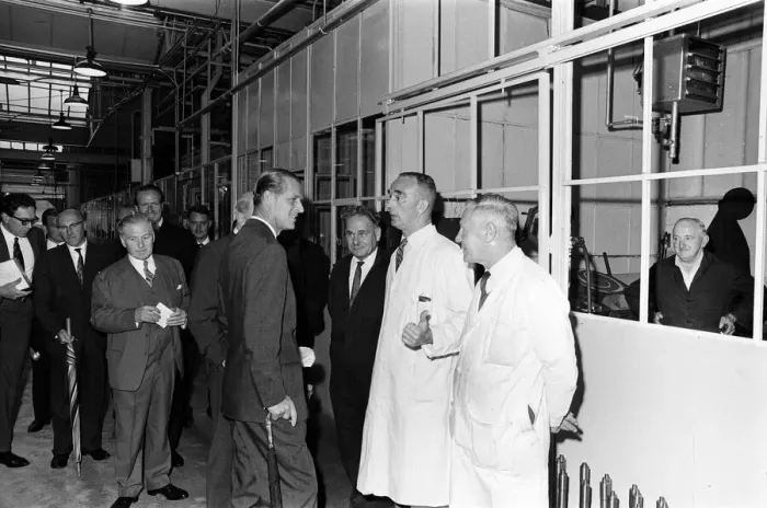 Framed Print : Prince Philip, Duke of Edinburgh visits Coventry Climax. 21st June 1966