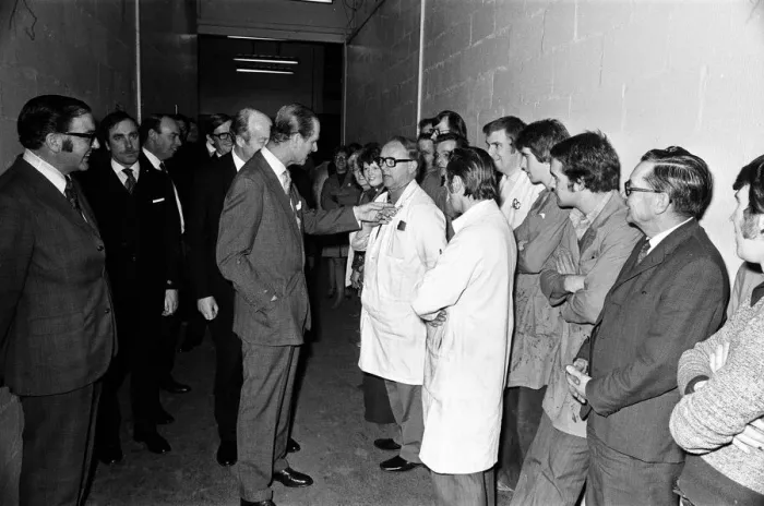 Framed Print : Prince Philip, Duke of Edinburgh visits the Dunlop Engineering Aviation Division works in