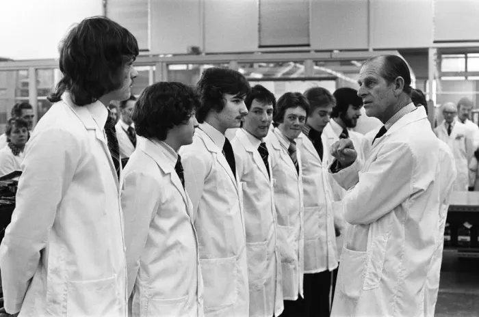 Framed Print : Prince Philip, Duke of Edinburgh visits GEC Stafford. 10th March 1978