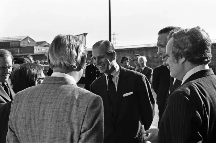 Framed Print : Prince Philip, Duke of Edinburgh visits GEC Stafford. 10th March 1978 Framed Print : Prince Philip, Duke of Edinburgh visits GEC Stafford. 10th March 1978