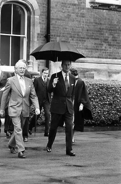 Prince Philip, Duke of Edinburgh visits Malvern Girls College. 4th May 1978