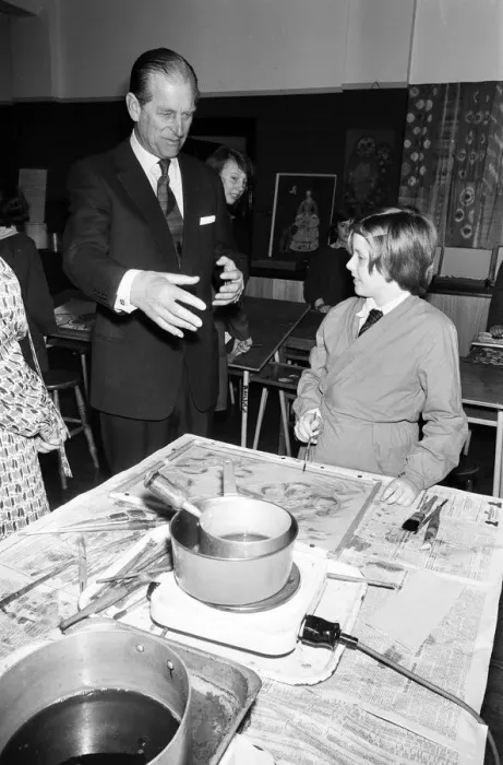 Framed Print : Prince Philip, Duke of Edinburgh visits Malvern Girls College