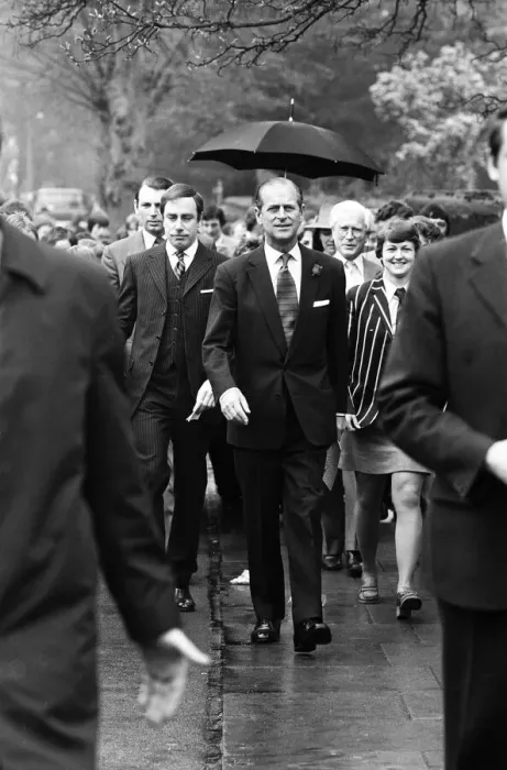 Framed Print : Prince Philip, Duke of Edinburgh visits Malvern Girls College. 4th May 1978