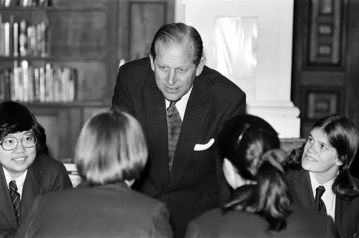 Framed Print : Prince Philip, Duke of Edinburgh visits Malvern Girls College. 4th May 1978 Framed Print : Prince Philip, Duke of Edinburgh visits Malvern Girls College. 4th May 1978