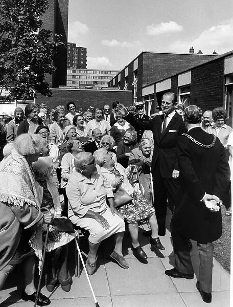 Prince Philip, Duke of Edinburgh visits Salford. 17th July 1971