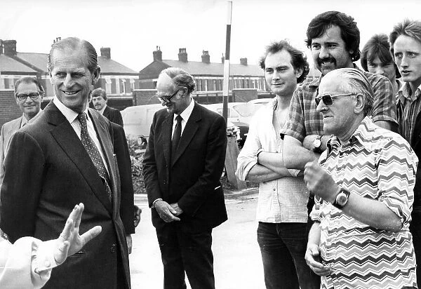 Prince Philip, Duke of Edinburgh visits Salford University. 12th July 1979