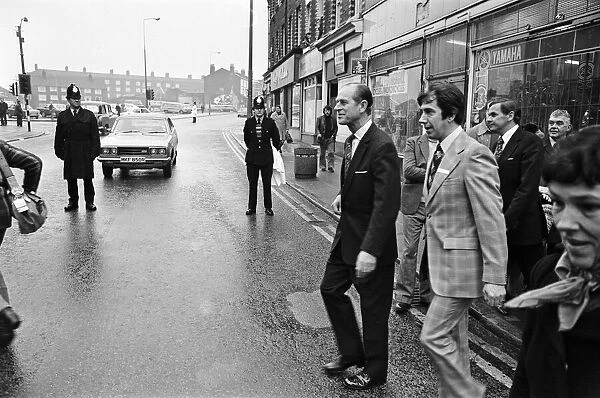 Prince Philip, Duke of Edinburgh visits Wavertree, Liverpool. 23rd February 1978