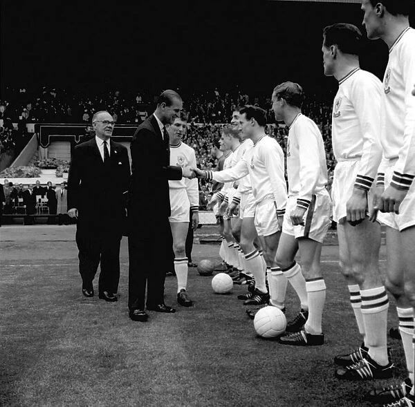 Prince Philip meets Leicester City Team 25th May 1963 before the FA Cup Final