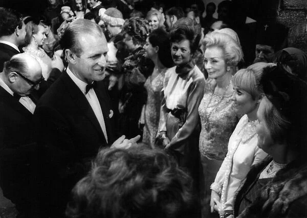 Prince Philip meets the stars of a Royal Gala at the Theartre Royal Drury Lane including