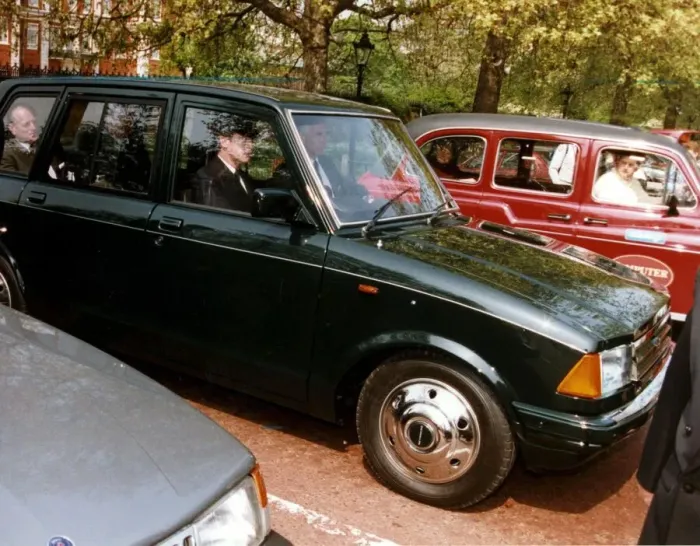 Framed Print : Prince Philip pictured in his new Taxi. April 1994