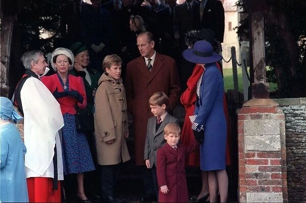 Prince Philip with Princess Margret and Royal family members, Peter Phillips