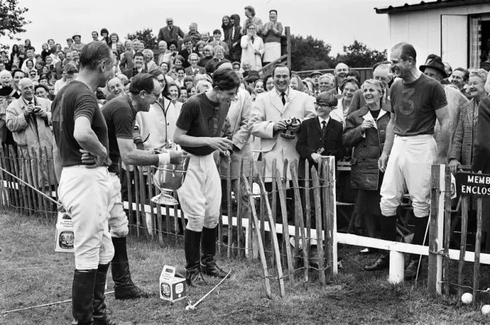 Framed Print : Prince Philip, his son Prince Charles and their polo team Windsor win the Junior County Framed Print : Prince Philip, his son Prince Charles and their polo team Windsor win the Junior County