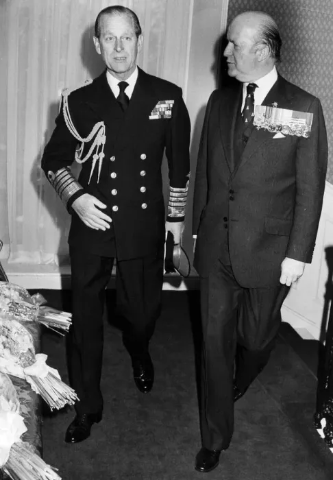 Framed Print : Prince Philip and Viscount Stein at Burma reunion at Royal Albert Hall - April 1981 Framed Print : Prince Philip and Viscount Stein at Burma reunion at Royal Albert Hall - April 1981