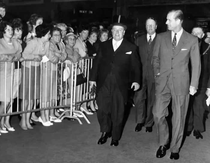 Framed Print : Prince Philip visiting Wales. The Duke of Edinburgh turns to acknowledge the warm welcome Framed Print : Prince Philip visiting Wales. The Duke of Edinburgh turns to acknowledge the warm welcome