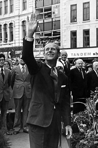 Prince Philip visits Stockton, Cleveland. 14th July 1977
