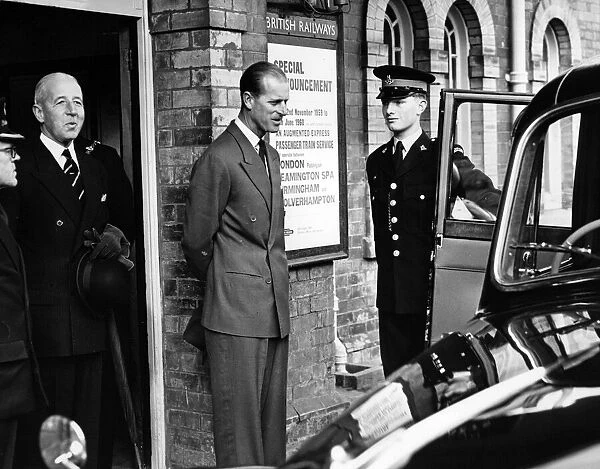 Prince Philip visits the West Midlands. He is pictured with Police Cadet Michael Price