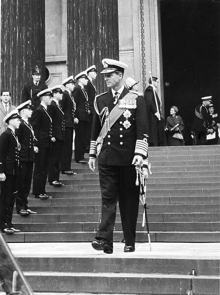 Prince Phillip, the Duke of Edinburgh at St Pauls Cathedral for the Royal Naval