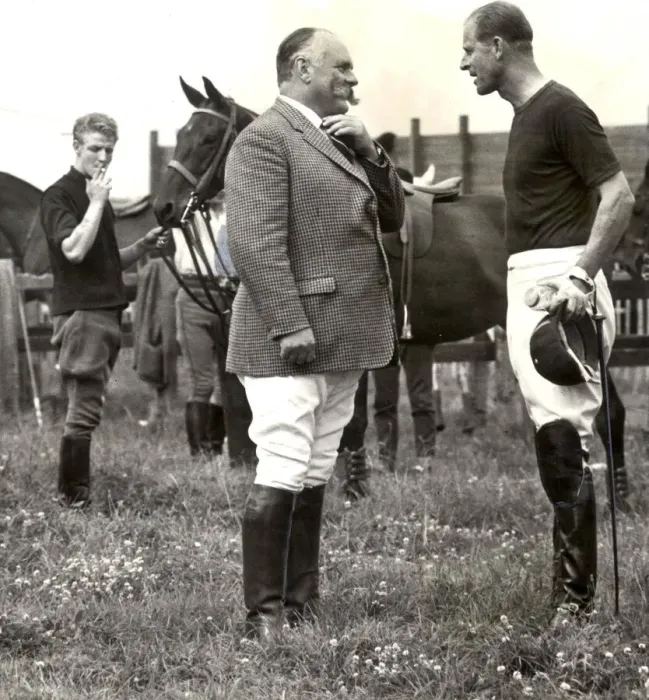 Framed Print : PRINCE PHILLIP WITH JIMMY EDWARDS CHATTING AT A POLO MATCH - 1964 Framed Print : PRINCE PHILLIP WITH JIMMY EDWARDS CHATTING AT A POLO MATCH - 1964