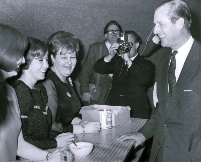 Framed Print : Prince Philp during a visit to Woodberry Down Boys Club - 26 October 1967