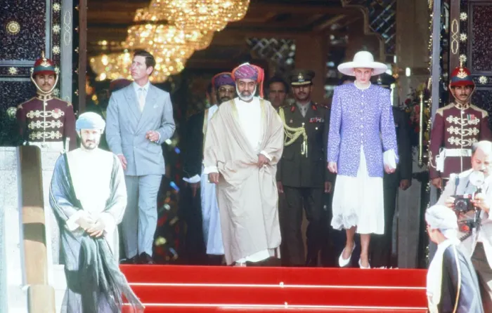 Framed Print : Prince and Princess of Wales, Middle East Tour November 1986 Framed Print : Prince and Princess of Wales, Middle East Tour November 1986