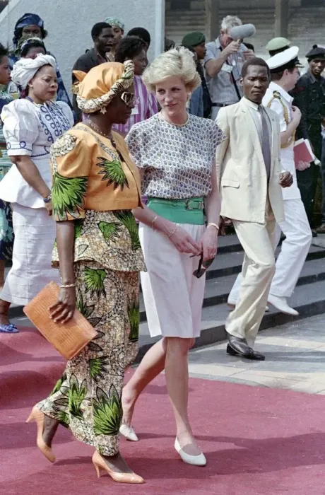 Framed Print : Prince and Princess of Wales Official Visit to Nigeria in West Africa