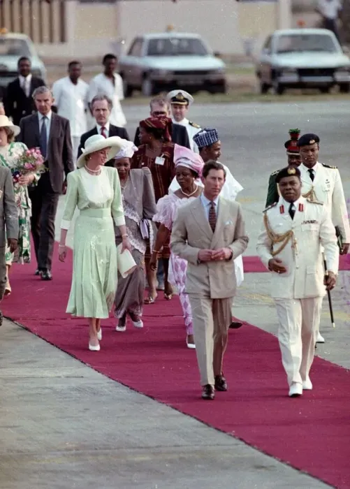 Framed Print : Prince and Princess of Wales Official Visit to Nigeria in West Africa Framed Print : Prince and Princess of Wales Official Visit to Nigeria in West Africa