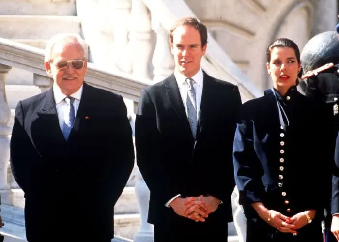 Framed Print : Prince Rainer of Monaco outside the Palace of Monaco with his son Prince Albert Framed Print : Prince Rainer of Monaco outside the Palace of Monaco with his son Prince Albert
